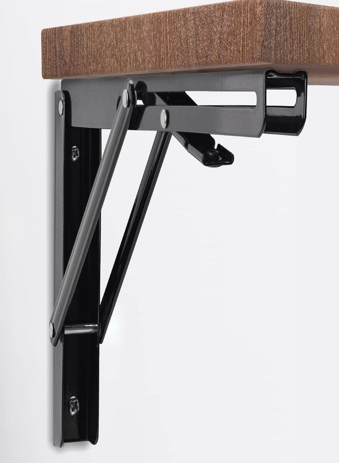 DMDENT Folding Shelf Brackets, Heavy Duty Stainless Steel Collapsible Bracket Wall Mounted DIY Foldable Brackets for Table Desk Workbench Wall Mounted Brackets (Folding Shelf Brackets 20CM) - Image 5